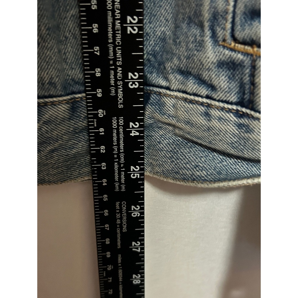 H&M Denim Jacket Mens M Blue Trucker Jean Jacket Vintage Style Y2K - Picture 8 of 8